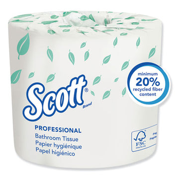 Scott® Essential Standard Roll Bathroom Tissue For Business, Septic Safe, 1-ply, White, 1210 Sheets-roll, 80 Rolls-carton freeshipping - TVN Wholesale